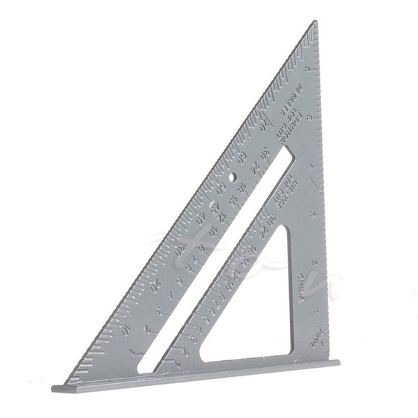 7Inch Aluminum Triangle Ruler Woodworking Miter Speed Framing Measuring Tool Squares