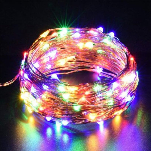 7 Color Fairy Lamp 5 10M Led With Ic Automatic Discoloration Flickering Copper Wire String Dc5v Metre Usb
