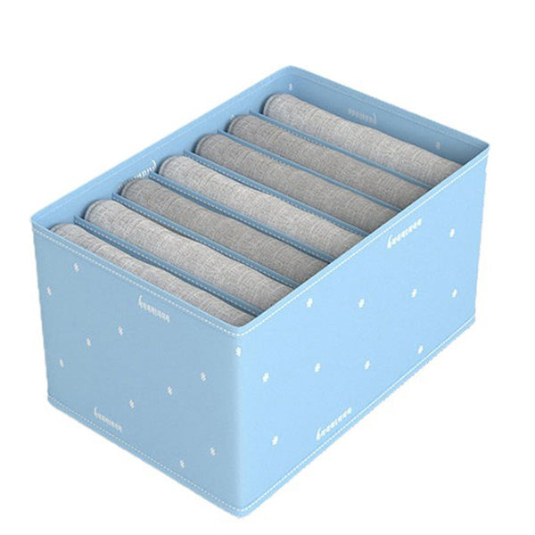 7 Grid Pants Storage Box Clothes Timesaving Spacesaving Closet Grids Divide Closet Organisers