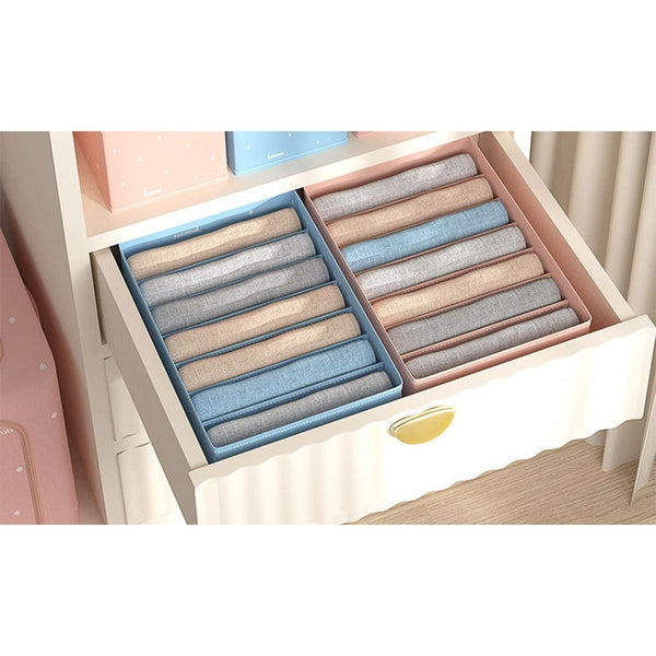 7 Grid Pants Storage Box Clothes Timesaving Spacesaving Closet Grids Divide Closet Organisers