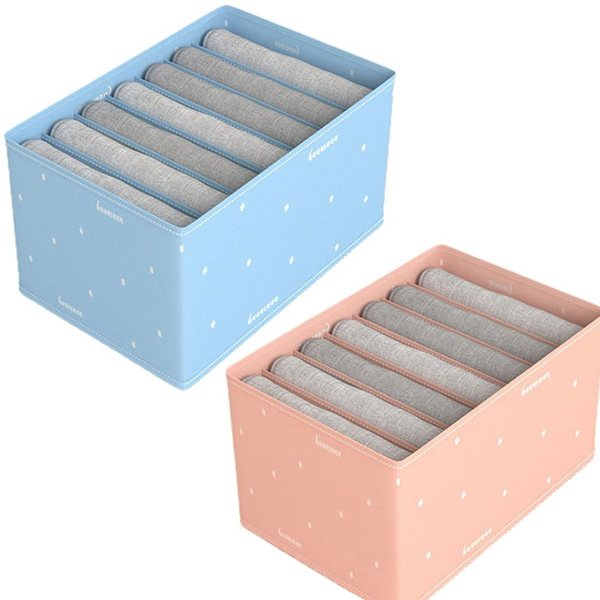 7 Grid Pants Storage Box Clothes Timesaving Spacesaving Closet Grids Divide Closet Organisers