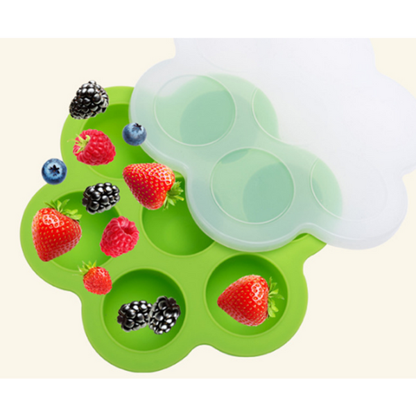 7 Hole Silicone Little One Food Storage Box Sealed Fresh Ice Tray Mold Ice Cubes Trays & Moulds