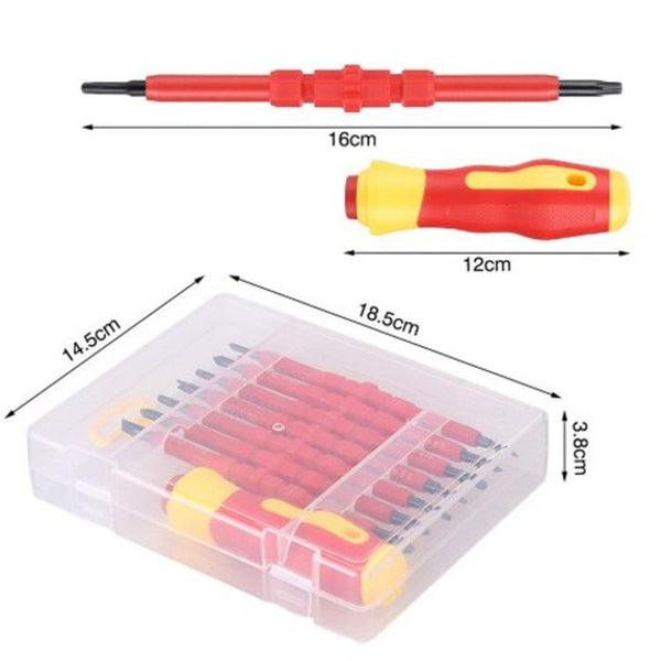 7 In 1 Insulated Screwdriver Set With 380V Handle Double Head Bit United States Red Screwdrivers & Nutdrivers