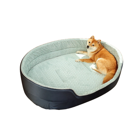 Pet Bed Black Blue Double Sided Dog Mat Kennel Soft Fleece Sofa Pet Beds