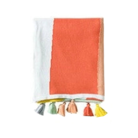 70X100cm Cozy Knitted Rainbow Blanket Sweet Tassel Fringe Throw Blankets