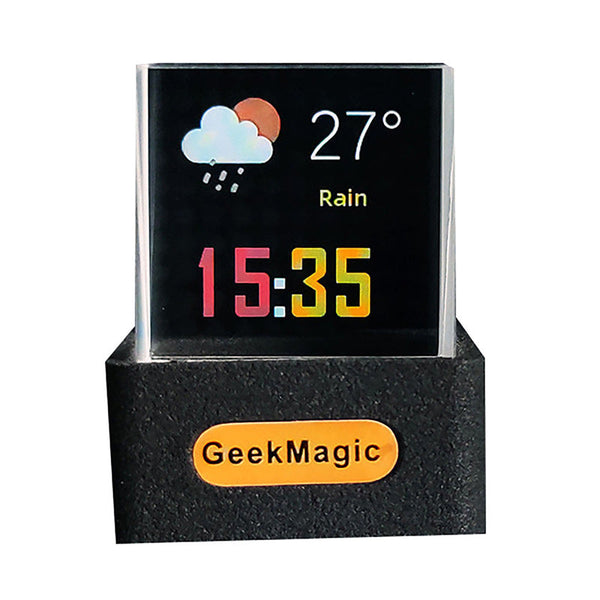 2025 Crystal Cube: Photo Display Holographic Weather Station Clock With Gif Album. Weather Stations