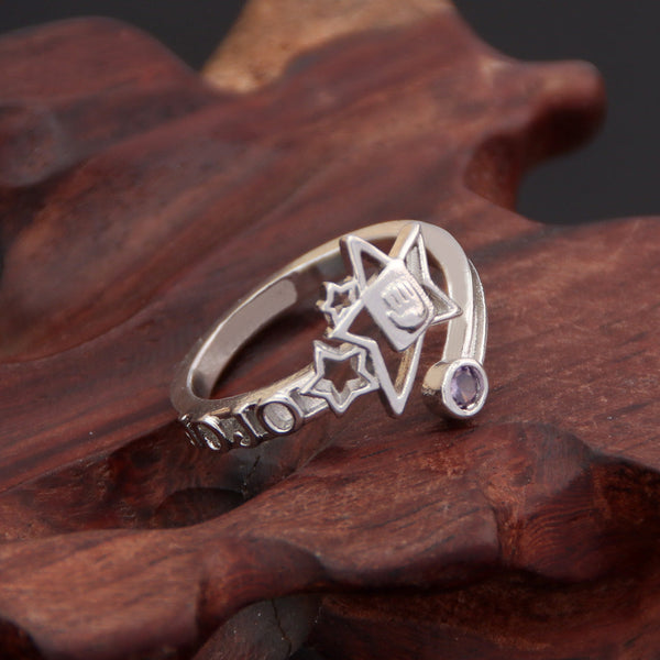Anime Jojo's Bizarre Adventure Josuke Higashikata Star Ring Stand Platinum Heart Cos Rings