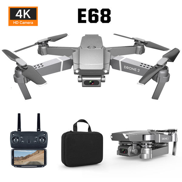 E68 Hd 4K Wide Angle Wifi Drone With Remote Control