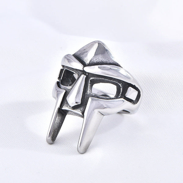 Stainless Steel Mens Ring Jewelry Mask Design Titanium Rings