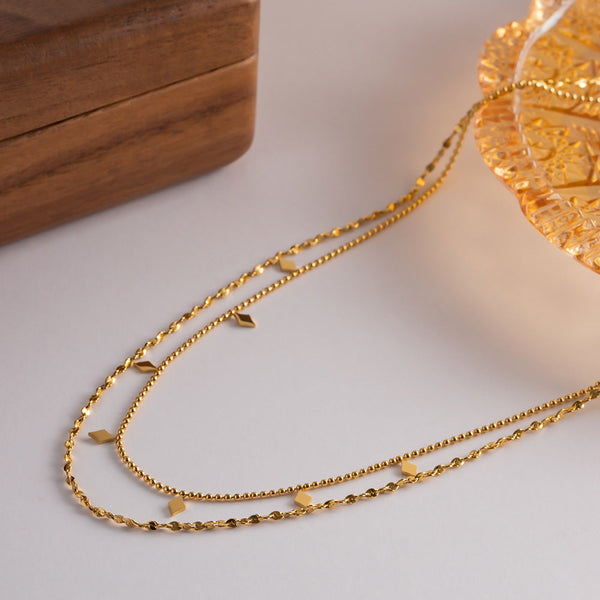 Double Layered Tassel Necklace French Fashion Niche Collarbone Chain Light Luxury Design Chains Necklaces