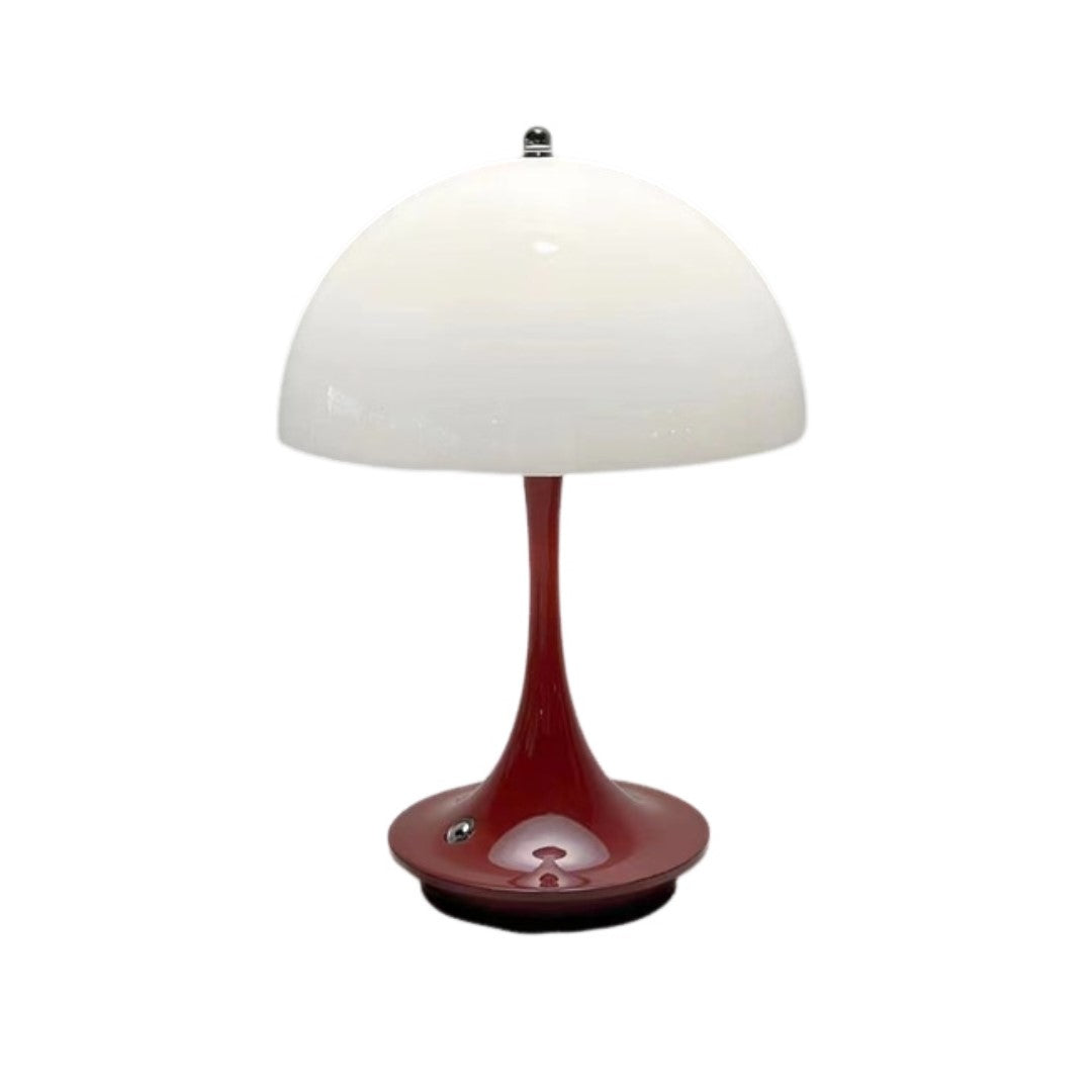 Luxury Lamp Red Body Mushroom Decor Wireless Rechargeable Table Accents Lamps