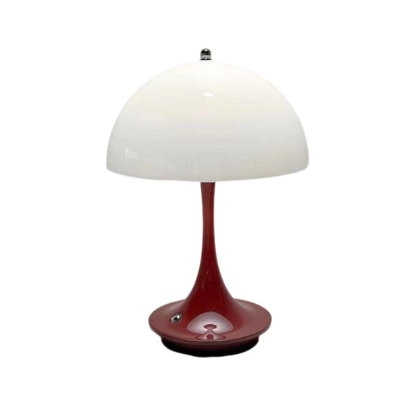 Luxury Lamp Red Body Mushroom Decor Wireless Rechargeable Table Accents Lamps