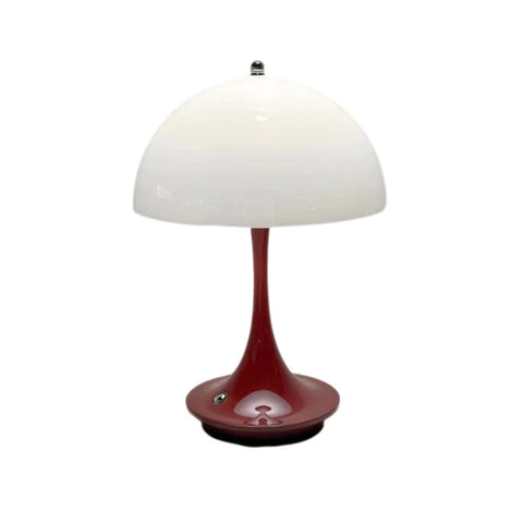 Luxury Lamp Red Body Mushroom Decor Wireless Rechargeable Table Accents Lamps