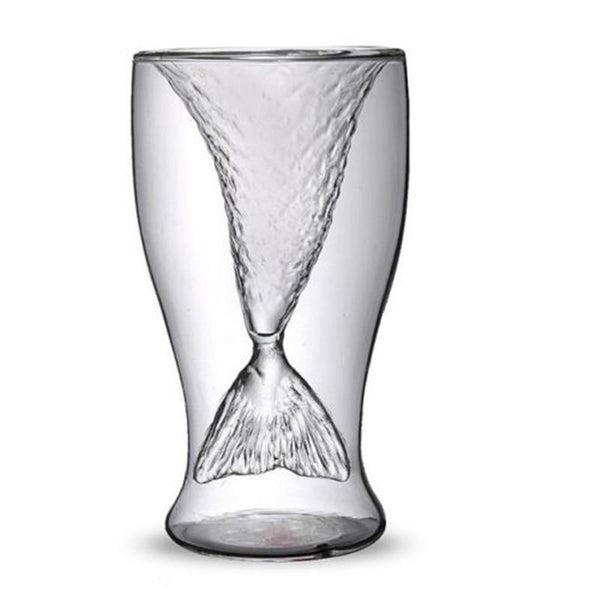 100Ml Novelty Mini Glass Mermaid Tail Cup Shotglass Transparent Fish tail & Liquor Glasses