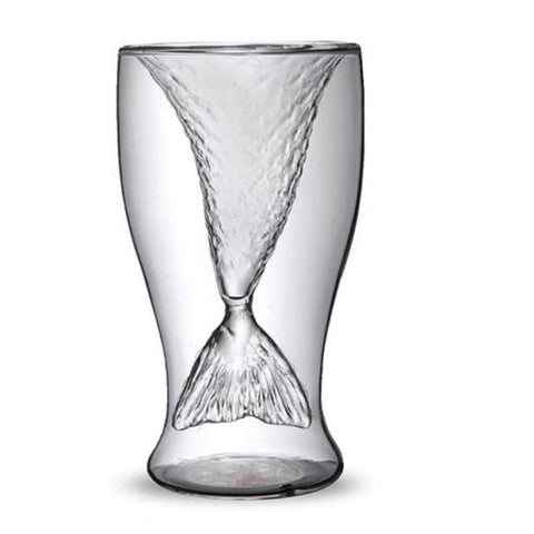 100Ml Novelty Mini Glass Mermaid Tail Cup Shotglass Transparent Fish
