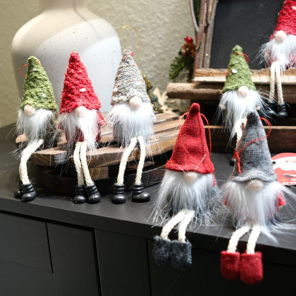 Christmas Elf Santa Claus Desktop Ornament For Window Display Decoration Creative Figurine Seasonal Decorations