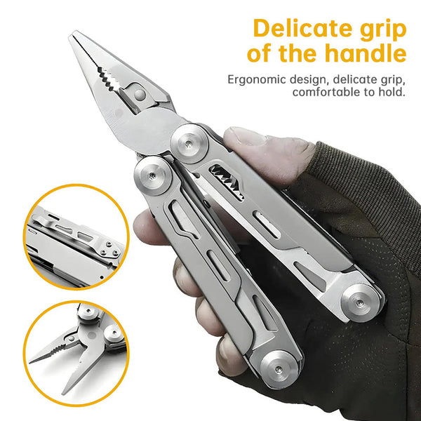 12 In Multitool Pliers With Professional Survival Gear For Camping Hunting Fishing | Perfect Gifts Men Multi Tools