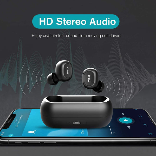 Qcy 5.0 Bluetooth 3D Wireless Earphone With Dual Microphone Earbuds