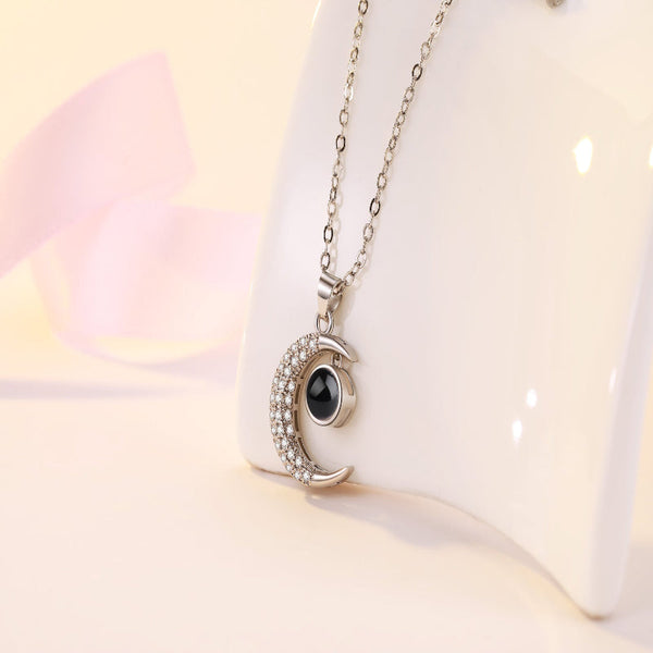 100 Languages I Love You Necklace New Creative Star Moon Decoration Short Leather Rope Clavicle For Women Necklaces & Pendants