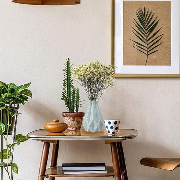 Flower Vase Light Green Medium Geometric Style Nordic Pot Decor Vases