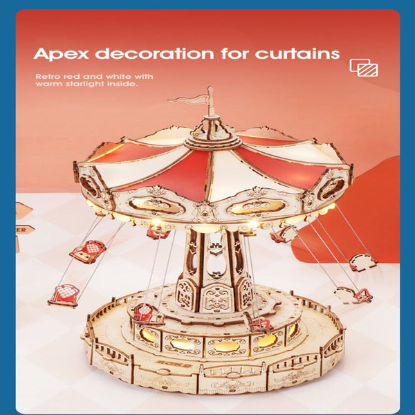 Rokr Swing Ride Diy Music Box Building Block Amusement Park Series Puzzles