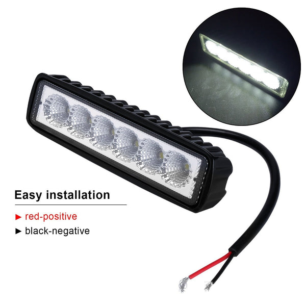 2 X 6Inch 18W Led Work Light Bar Driving Lamp Flood Truck Offroad Mining Ute 4Wd Led Car Lights
