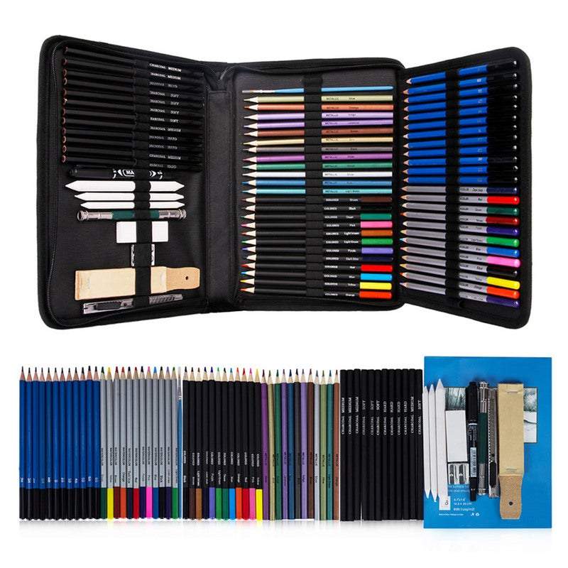 Painting Supplies Drawing Kit Professional Art Pencils Sketch Set Art Pencils & Charcoal
