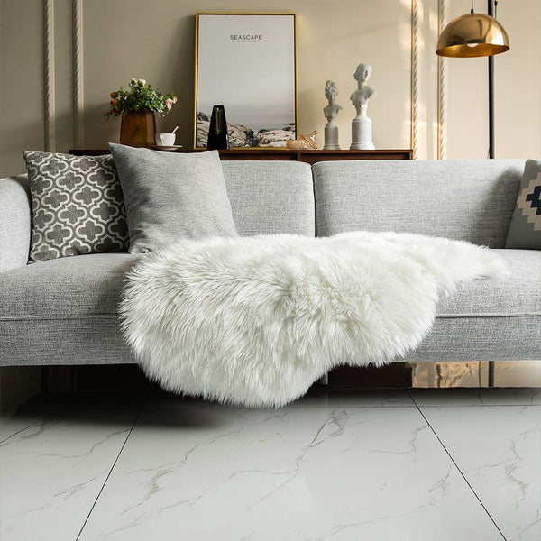 Faux Sheepskin Rug Soft Comfy Decor Rugs