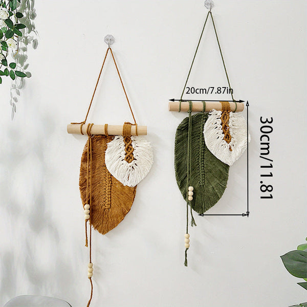 Bohemian Leaf Weaving Wall Hanging Handmade Decoration For Living Room Tapestry Bedroom Tapestries