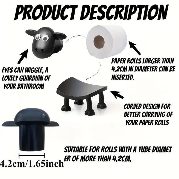 Cute Sheep Shaped Toilet Paper Holder Suitable For Fashionable Home Decoration Tissue Box Storage Bathroom Accessories Rack Toilet Paper Holders & Sto