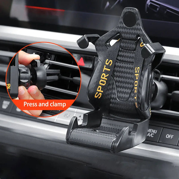 Racing Seat Shape Car Phone Holder Auto Air Vent Mobile Clip Mounts & Holders