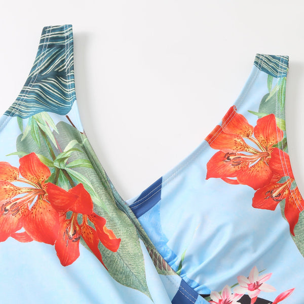 And American Conjoined Vacation Beach Hot Spring Swimsuit French Retro Bikini Swimwear