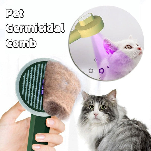 Pet Germicidal Sterilizing Comb Usb Rechargeable Cat Dog Automatic Hair Removal Brush Dog Grooming
