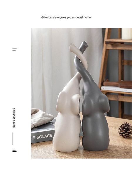 Home Decor Adorable Couple Figurine Craft Wine Cabinet Ornament Valentine's Day Gift For Girlfriend Sculptures & Figurines