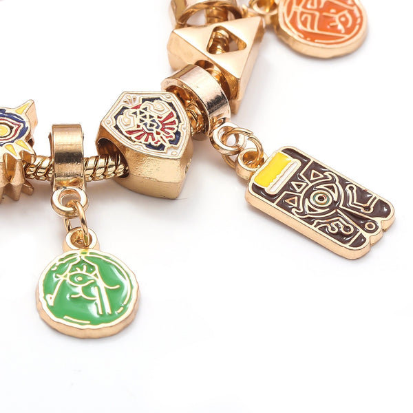 Legend Of Zelda Breath The Wild Bracelet Shika Stone Glasses Link Shield Master Sword Cartoon Diy Bracelets