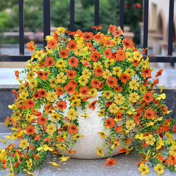 Purple Hanging Artificial Flowers Vines For Wedding Arch Home Garden Party Autumn Decor Fake Eucalyptus Plant 2 Pc Artificial Plants