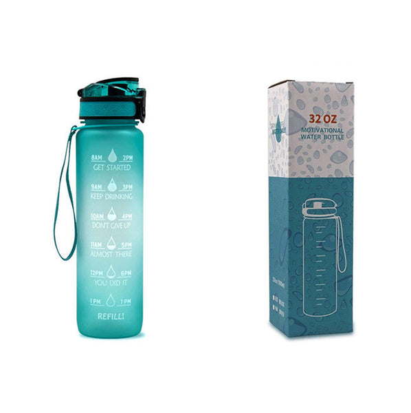 1 Litre Tritan Water Bottle With Time Marker For Sports And Fitness Activities Water Bottles