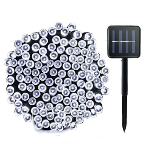 72Foot 200 Led Solar String Lights Outdoor Garden Lighting 8 Modewaterproof Fairy Lamp Decoration Cold White