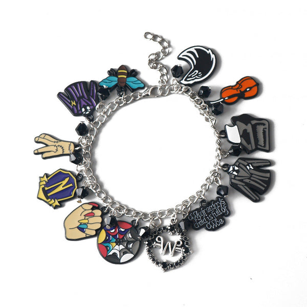 Wednesday Addams Family Alloy Combo Bracelet Bracelets