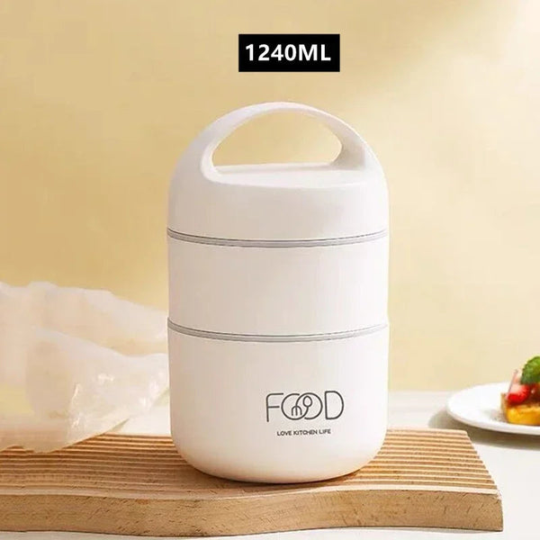 1240Ml/1590Ml Large Capacity Stainless Steel 304 Lunch Box Leak Proof Multi Layer Thermal Bento Adult Student Food Container Lunchboxes
