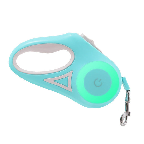 Dog Walking Rope With Led Light Automatic Retractable Traction Non Gripping Leash Leads & Head Collars
