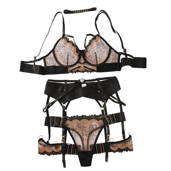 Tie Up Fun Underwear Set Five Piece Shapewear