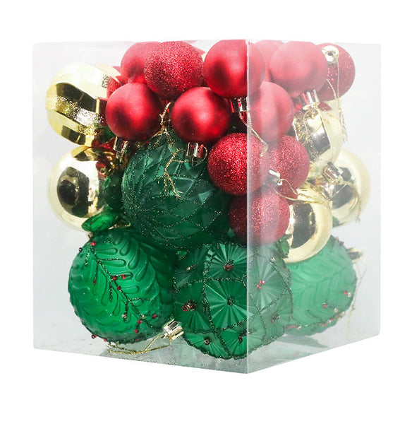 Saint Yuan Electroplated Christmas Ball Set 36Pcs Tree Decorations Window Display Personality Ornament Seasonal Decorations