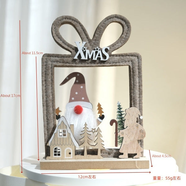 Christmas Gift Hollow Snowman Festival Atmosphere Felt Decoration Desktop Bar Ornament Seasonal Decorations