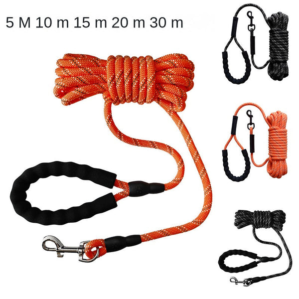 Extended Traction Rope 10M 20M 30M Recall Training Camping Backyard Dog Walking Reflective Tracking Leash Small Animal Supplies