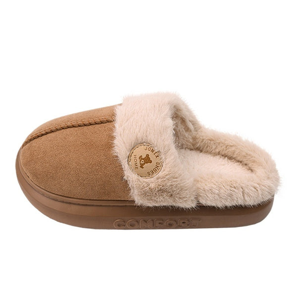 New Plush For Women And Men Winter Warm Home Indoor Fleece Shoes Slippers