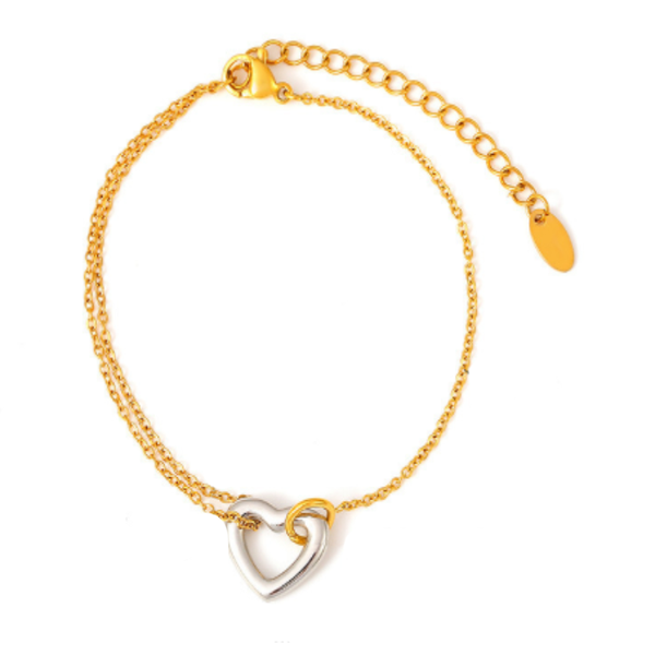 18K Gold Plated Heart Bracelet Bracelets