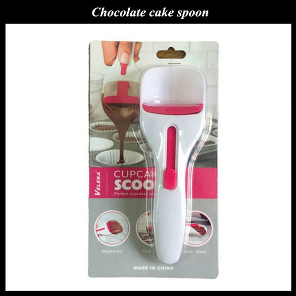 Cake Batter Scoop Can Push Labor-Saving Cupcake Spoon Kitchen Gadget