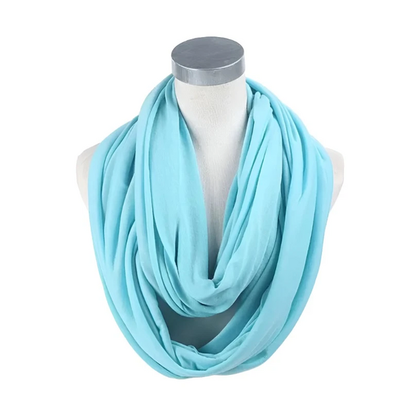 Soft Light Weight Infinity Scarf With Solid Colors Jersey Knit Loop Ring Circle New Scarves & Wraps