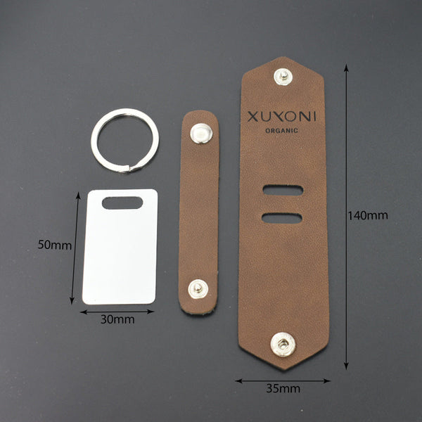 Blank Heat Transfer Leather Detachable Keychain Laser Multifunctional Diy Overprint Photo Keyrings